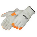 Standard Grain Cowhide Driver Glove W/Fluorescent Orange Fingertip